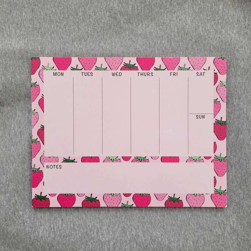 Strawberry Notepad Planner