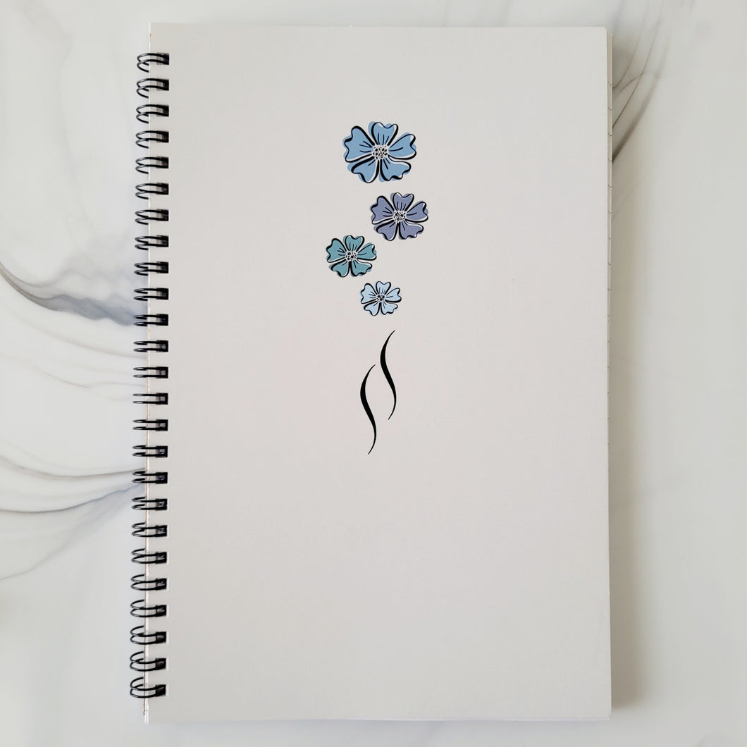 Blue Flower Notebook
