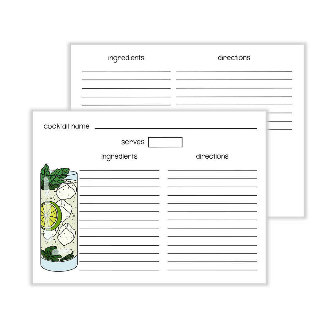 Cocktail Cards (10 cards)