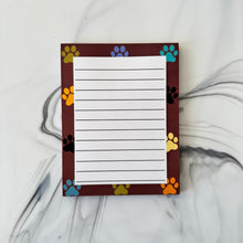 Load image into Gallery viewer, Paw Prints Notepad  (5.5&quot; x 4&quot;)
