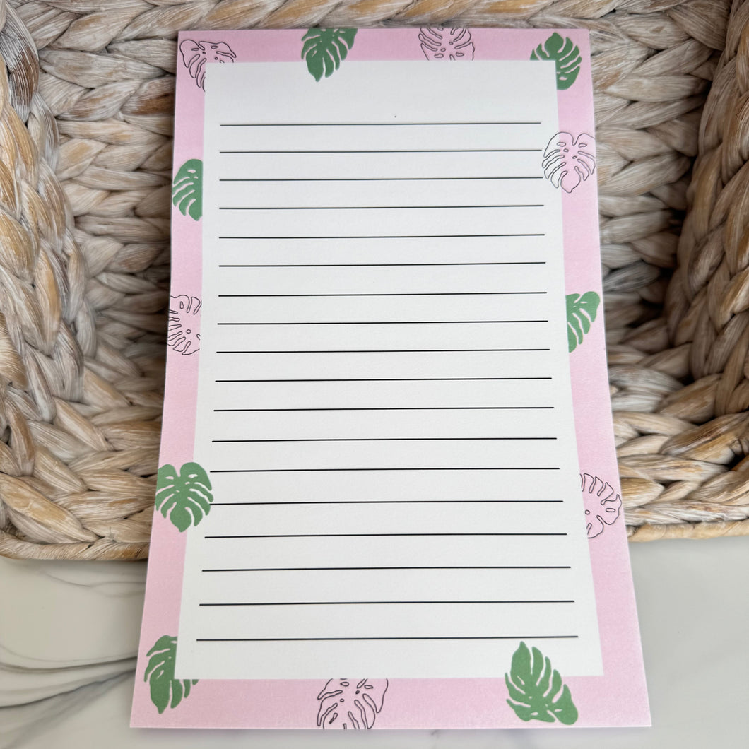 Monstera Leaves Notepad  (8.5