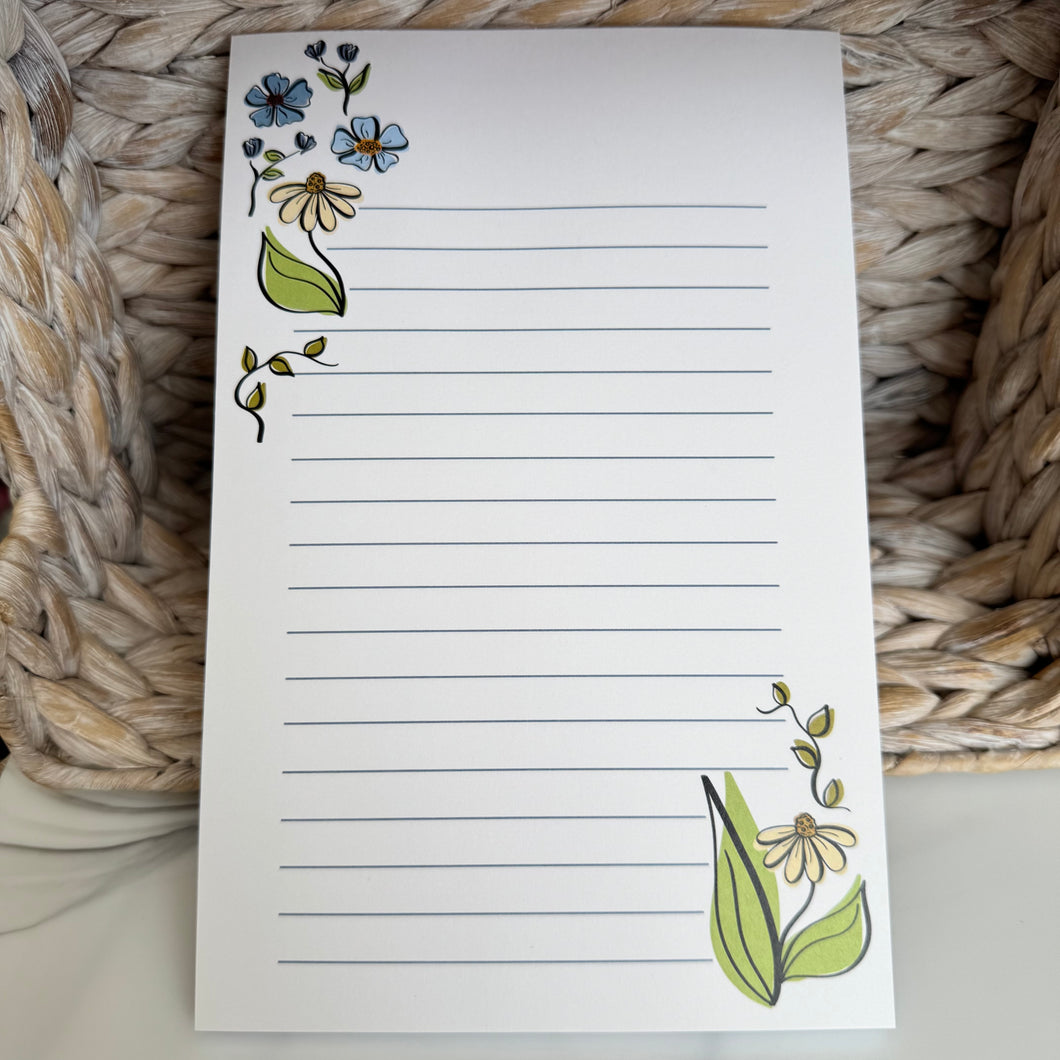 Floral Notepad  (8.5