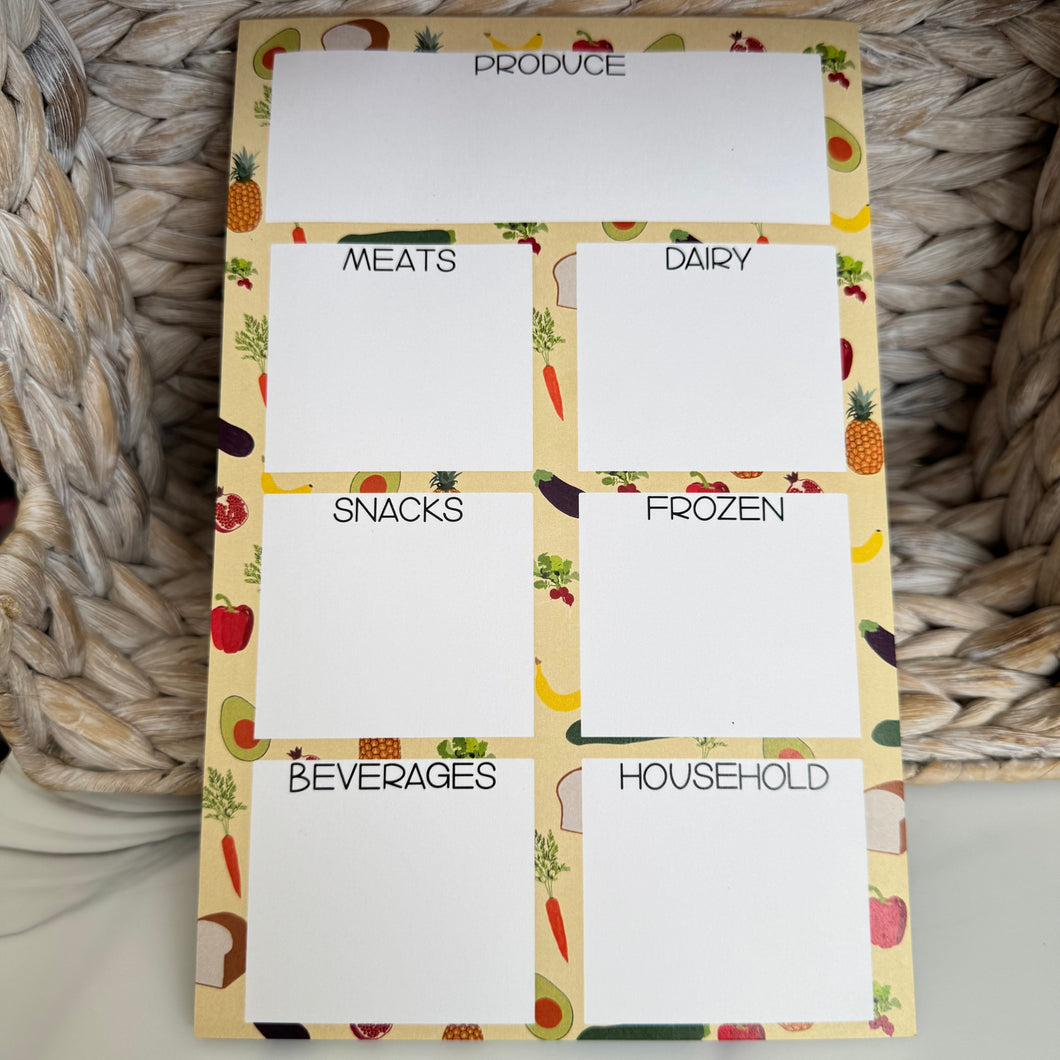 Grocery List Notepad  (8.5