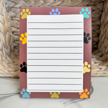 Load image into Gallery viewer, Paw Prints Notepad  (5.5&quot; x 4&quot;)
