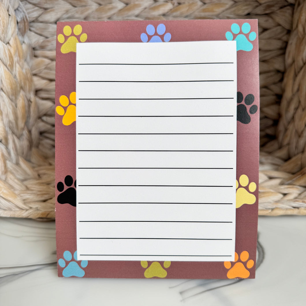 Paw Prints Notepad  (5.5