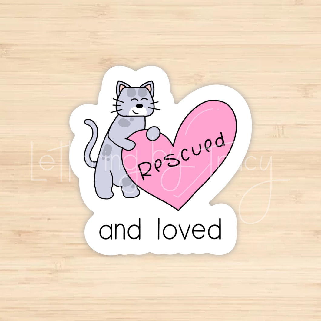 Rescued Cat Sticker