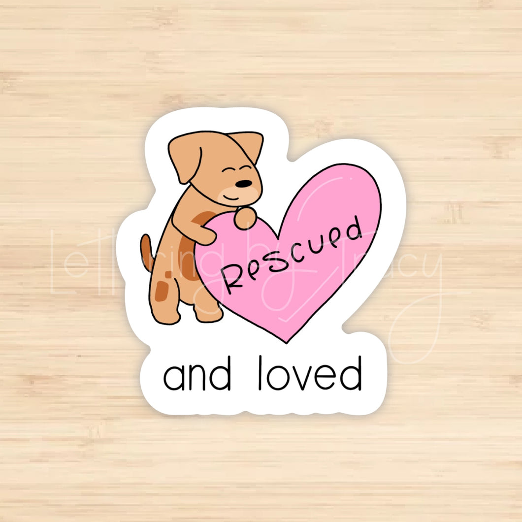 Rescued Dog Sticker