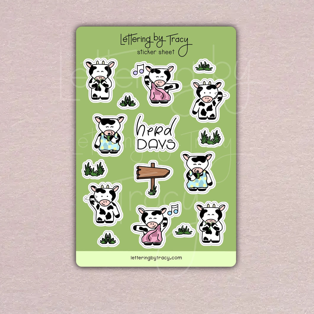 Cow Sticker Sheet