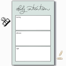 Load image into Gallery viewer, Daily Intentions Notepad  (8.5" x 5.5")
