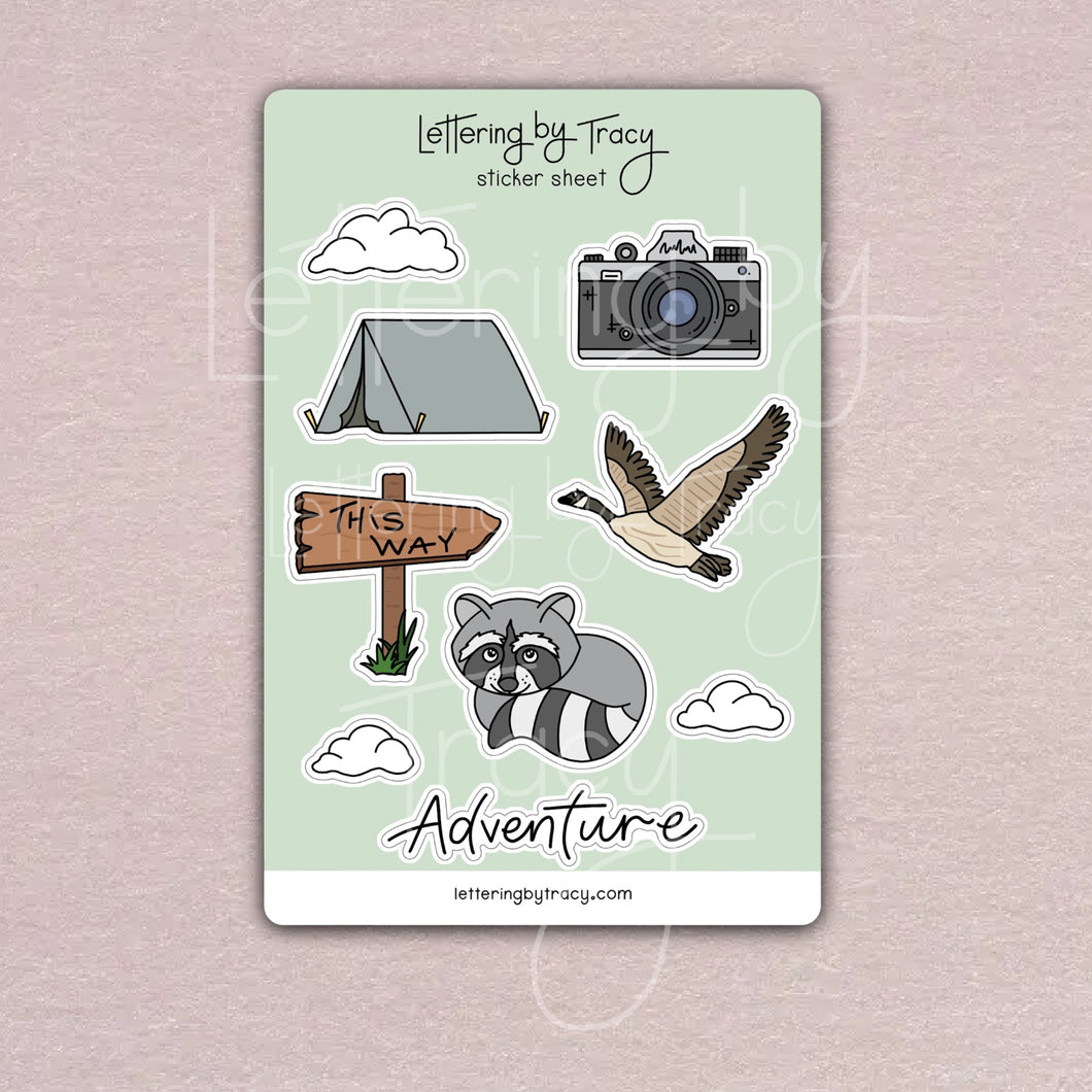 Camping Sticker Sheet