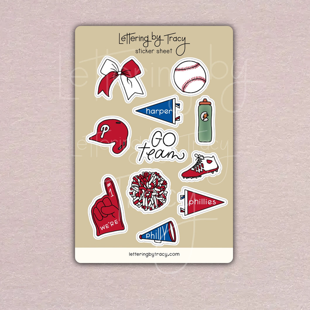 Philadelphia Phillies Sticker Sheet