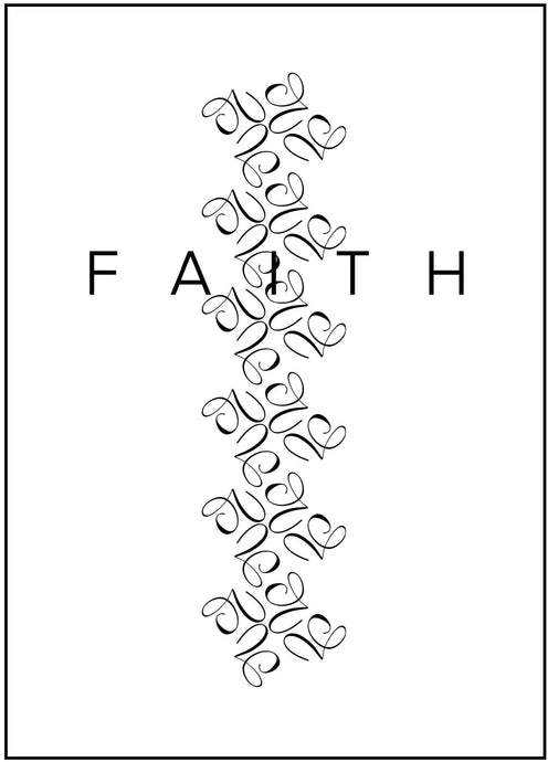 Calligraphy Faith Print