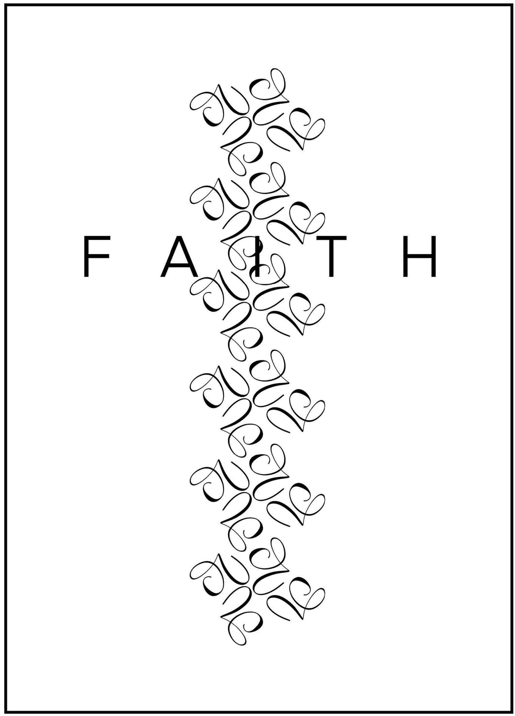 Calligraphy Faith Print
