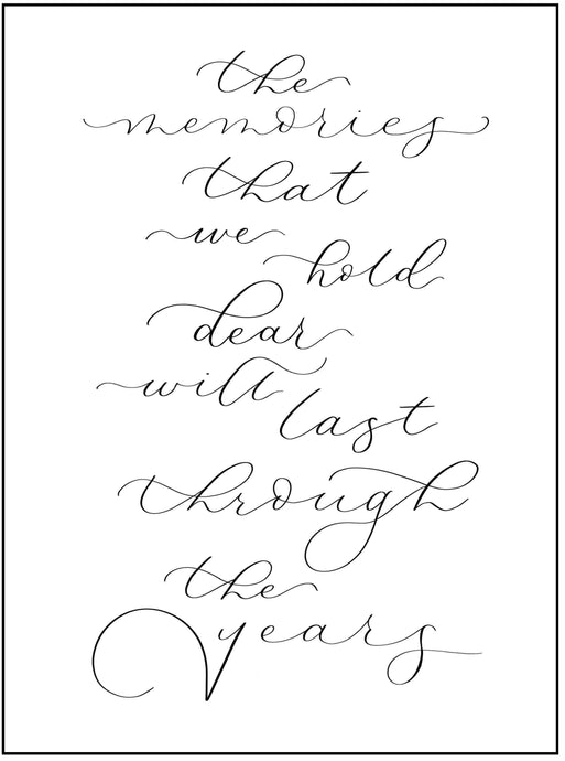 Calligraphy Memories Print